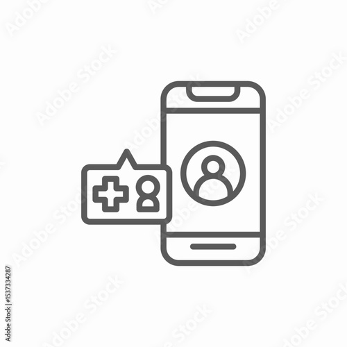 add mobile contact icon sign vector