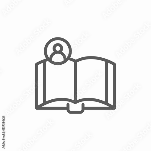 book personage icon sign vector