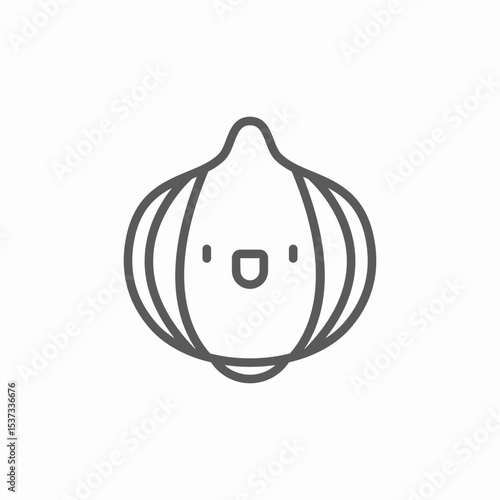 garlic smiley icon sign vector
