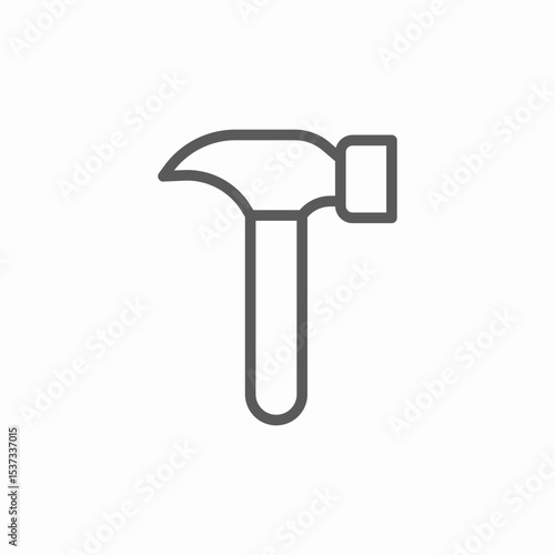 hammer carpenter icon sign vector