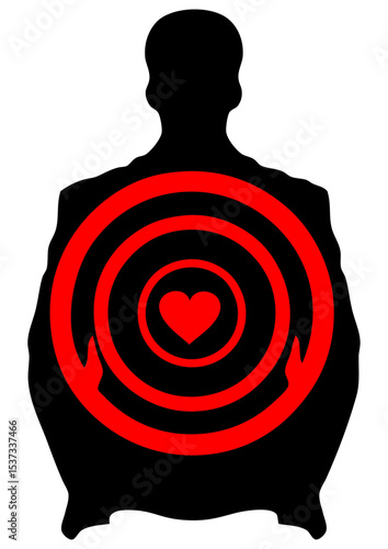 cible homme humain coeur