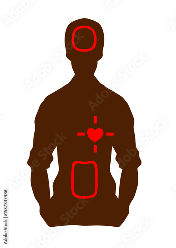 cible homme humain coeur