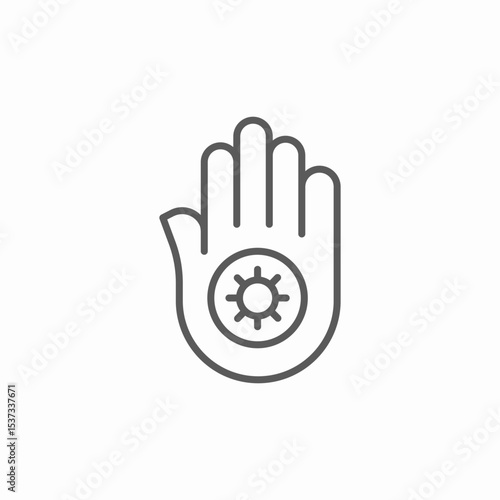 jainism symbol icon sign vector