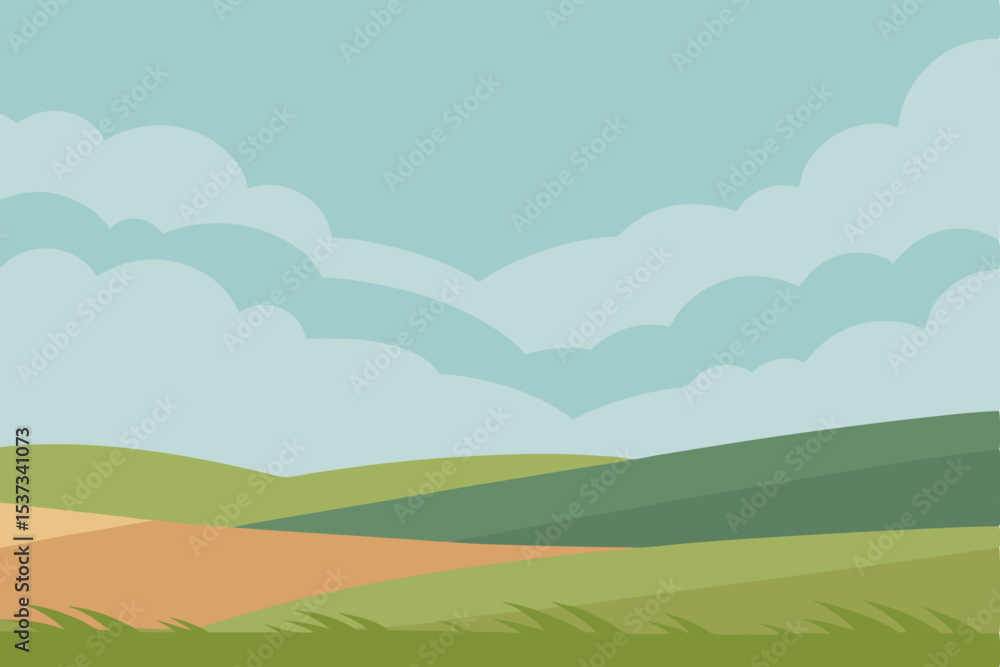 Serene Rolling Hills Landscape A Pastoral Scene of Tranquil Countryside Serene Rolling Hills Landscape A Pastoral Scene of Tranquil Countryside