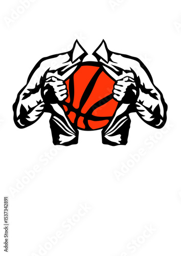 basketball chemise costume dechire corps super homme