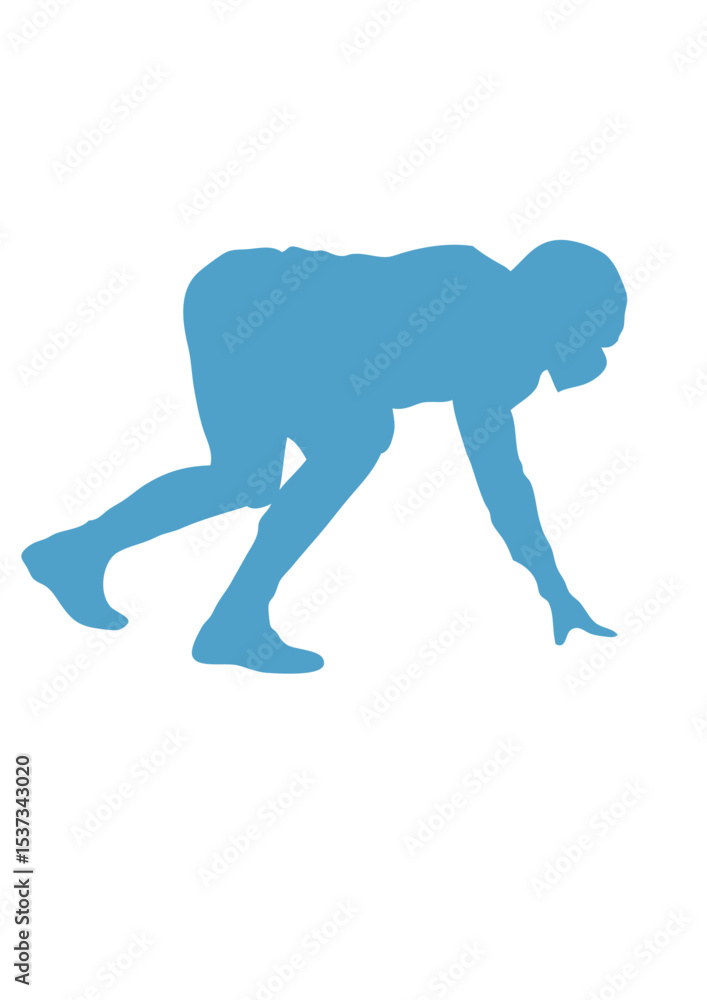 Fototapeta premium joueur football americain usa silhouette