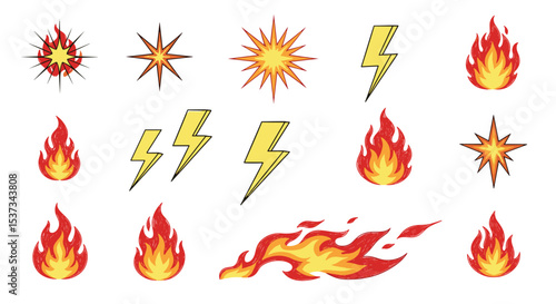 Ignite the Senses Hot Flames Burning Embers and Bright Sparks