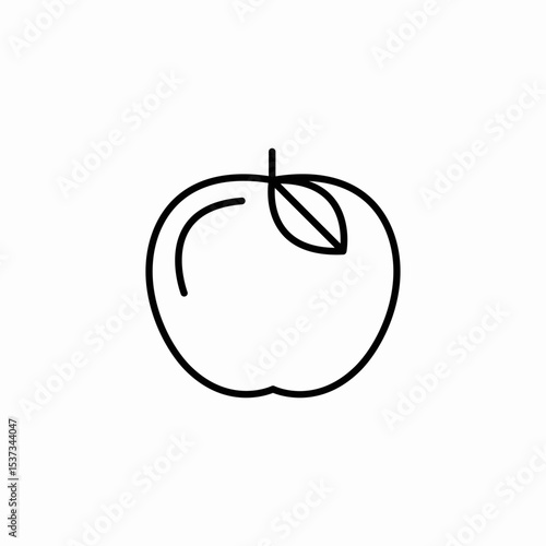 apple fruit icon sign vector