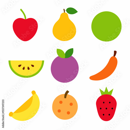 fruit set of icon vector illustration