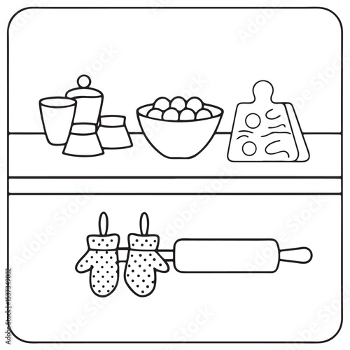 bold and easy Cozy Spaces coloring book pages, Cozy Spaces  coloring book, bold and easy coloring pages, coloring book, line art, illustration, victor, black and white