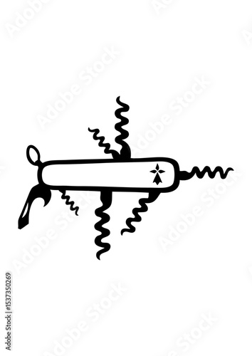 couteau breton tire bouchon decapsuleur hermine