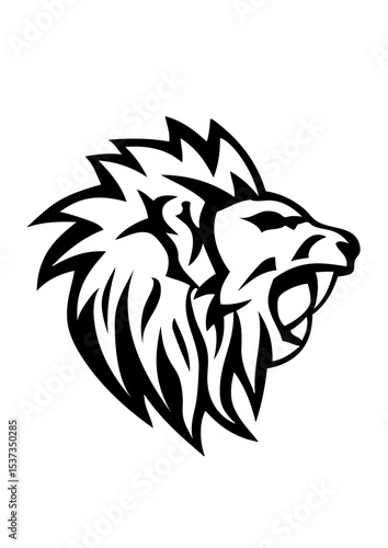 lion tribal tatouage dessin