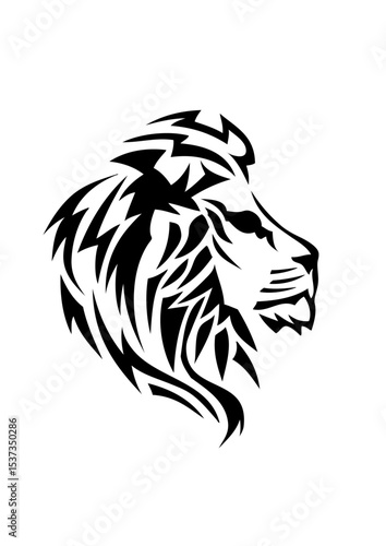 lion tribal tatouage dessin