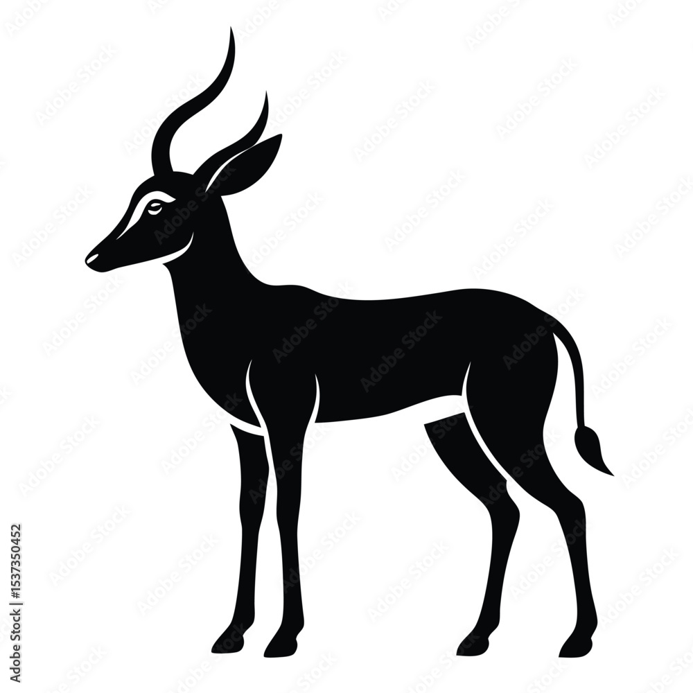 Obraz premium Deer silhouette vector
