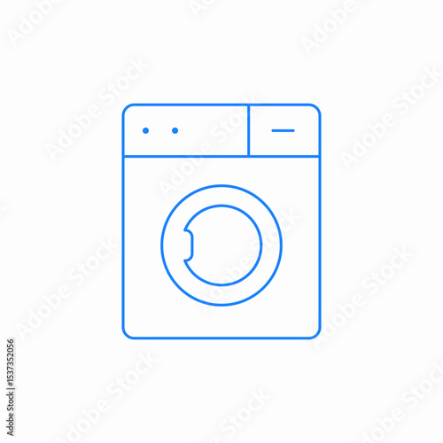 clothes washing machine icon sign vector