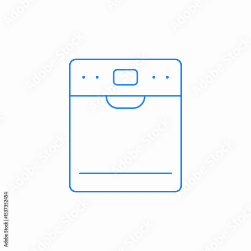 dish washer machine icon sign vector