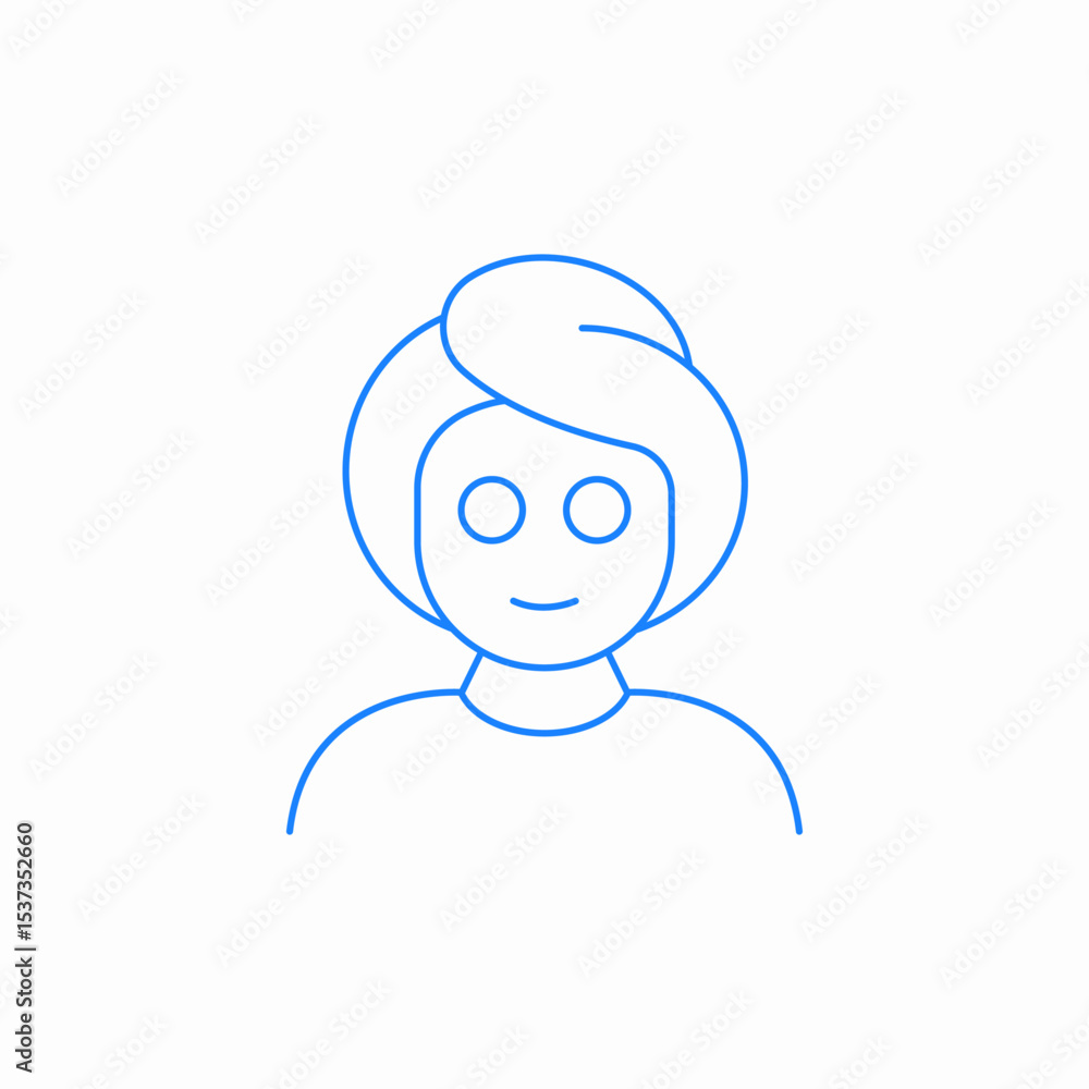 Naklejka premium facial spa icon sign vector