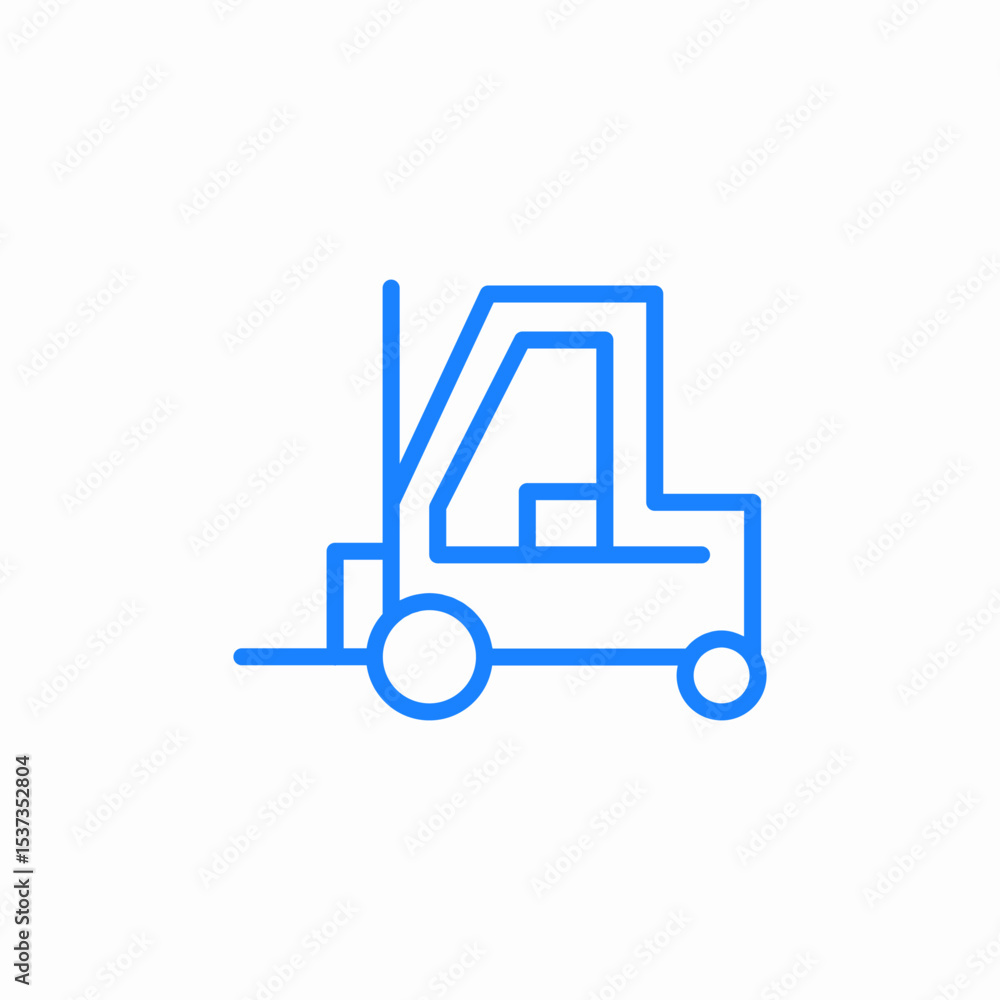 Naklejka premium forklift warehouse icon sign vector