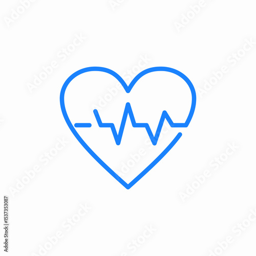 heart beat icon sign vector