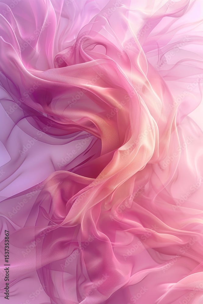 Obraz premium Close-up of pink and purple satin fabric creating a flowing abstract background