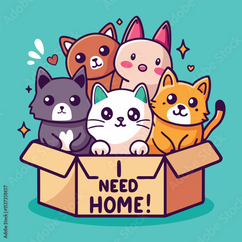 Celebrating International Homeless Animals Day August 15th Adorable Vector Designs for T-Shirts and Posters