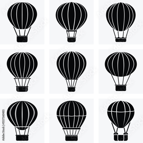 A vibrant vector illustration of a hot air balloon flying through a colorful sky captures the fun and freedom of adventure and travel