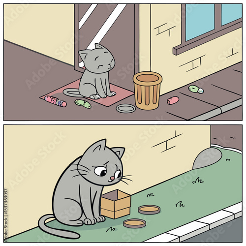 International Homeless Animals' Day Vector Illustration for T-Shirts Posters and Awareness Campaigns