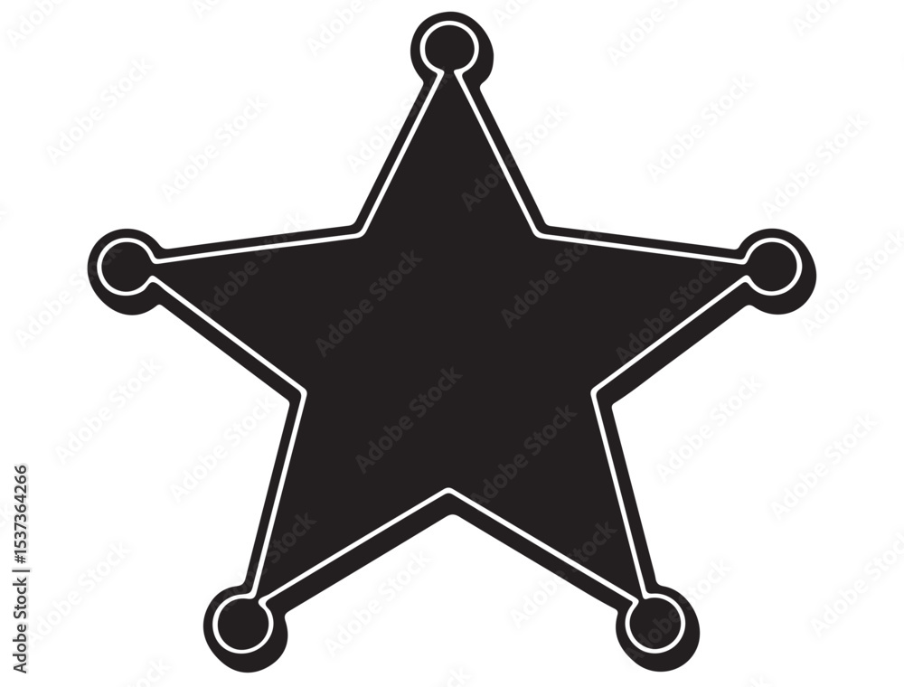 © Toseef - SHERIFF STAR SILHOUETTE
