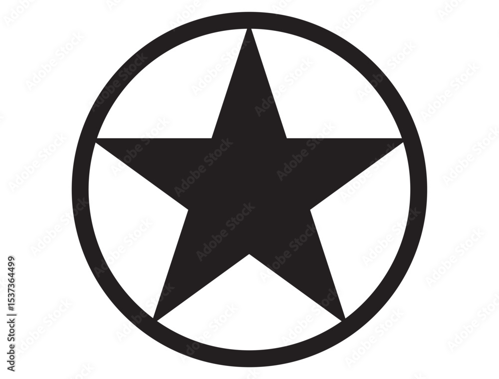 Fototapeta premium SHERIFF STAR SILHOUETTE