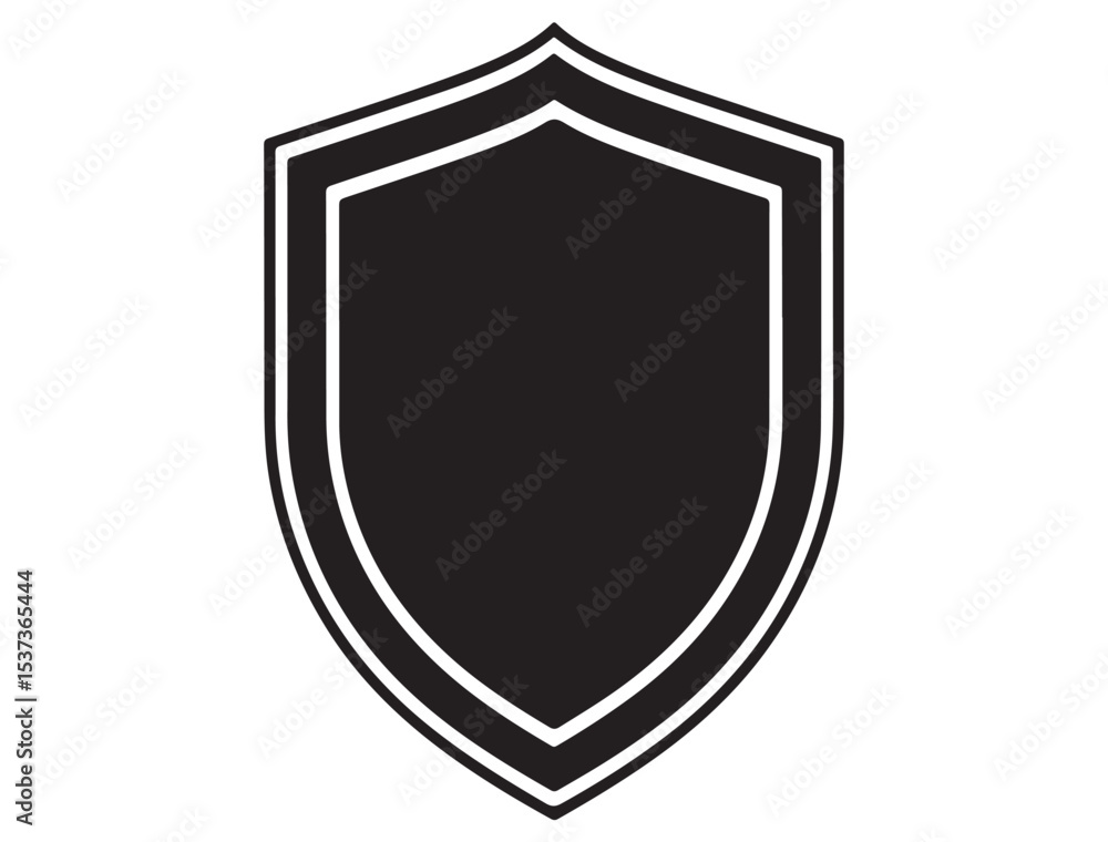 SHIELD ICON SILHOUETTE SHIELD ICON SILHOUETTE
