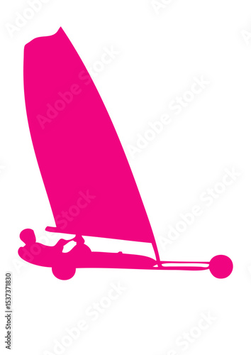 char à voile logo club dessin