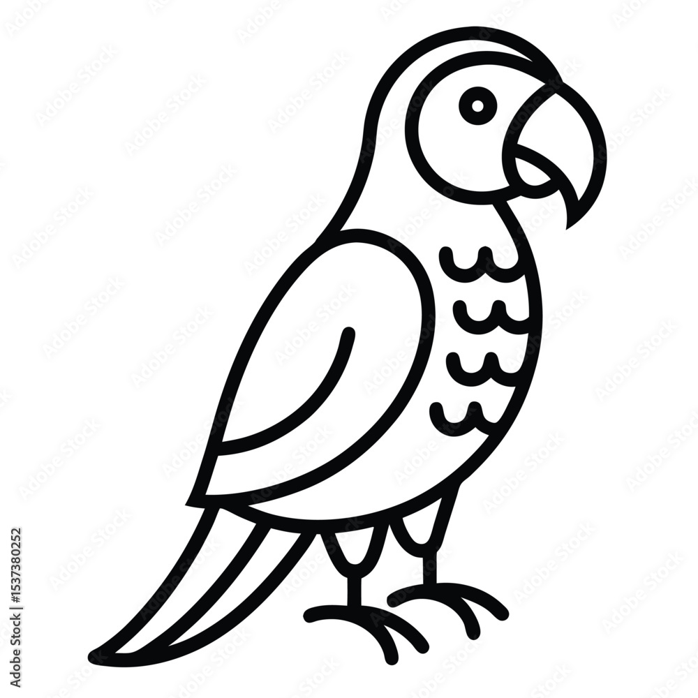 Obraz premium Vector illustration of a Parrot