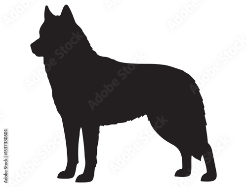 Tableau sur toile SIBERIAN HUSKY SILHOUETTE
