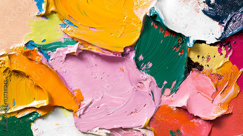 Wallpaper Mural Vibrant Impasto A Symphony of Color and Texture isolated on transparent background Torontodigital.ca