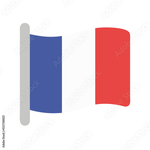 Vector icon of the France flag in a clean and simple design