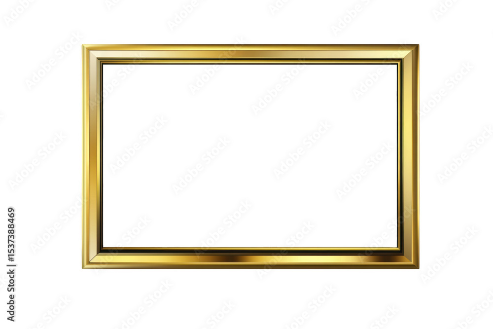 Abstract white splotch in a gold frame isolated on transparent background Abstract white splotch in a gold frame isolated on transparent background