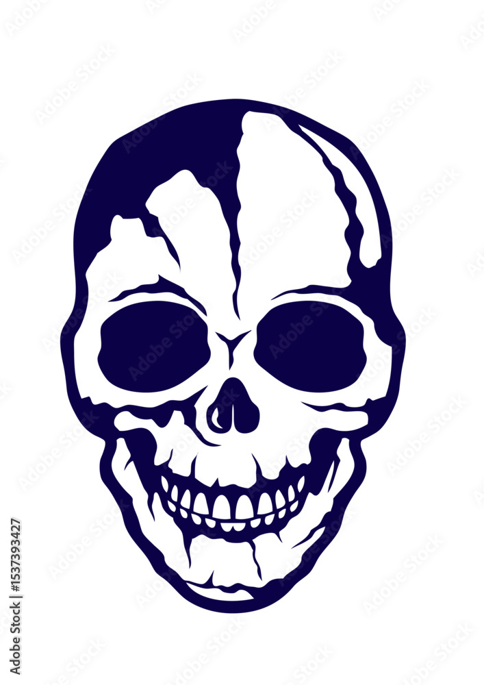 Obraz premium tete de mort crane halloween