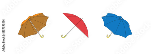 ３色傘アンブレラベクター