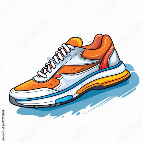 Modern Sneakers Icon Design Vector Illustration for Athleisure Fashion Branding