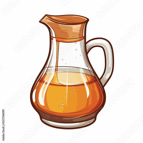 Vinaigrette Utensil Pot Icon Vector Illustration for Culinary Designs