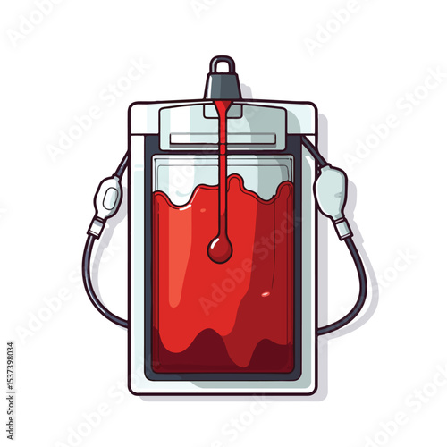 Professional Healthcare Blood Bag Icon Vector for Medical Websites and Applications