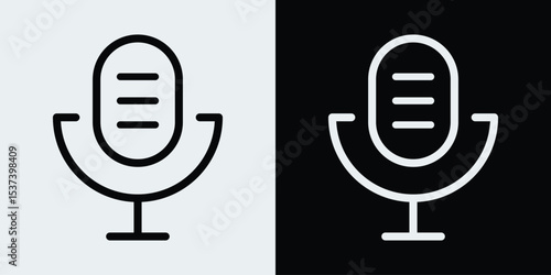 Microphone icon stock illustration