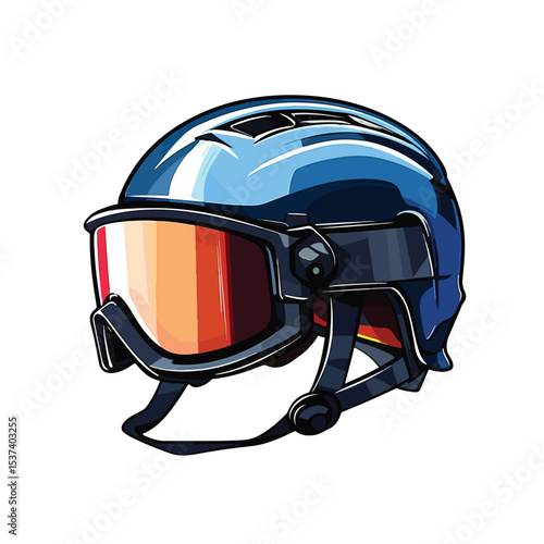 Professional Extreme Sports Helmet Icon for Vector Illustration Isolated Design