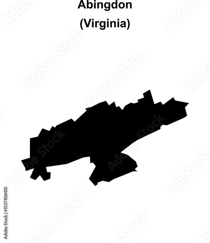 Abingdon (Virginia) blank outline map
