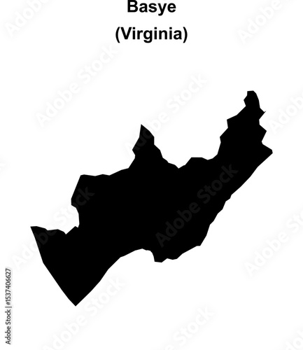 Basye (Virginia) blank outline map