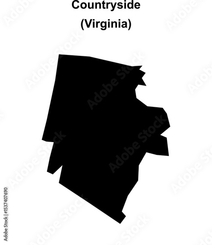 Countryside (Virginia) blank outline map