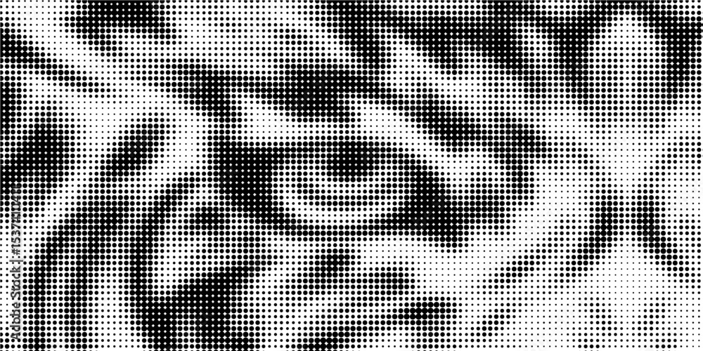 Fototapeta premium Grunge halftone gradient background. Faded grit noise texture. White and black sand wallpaper. Retro pixelated backdrop. Anime or manga style comic overlay.
