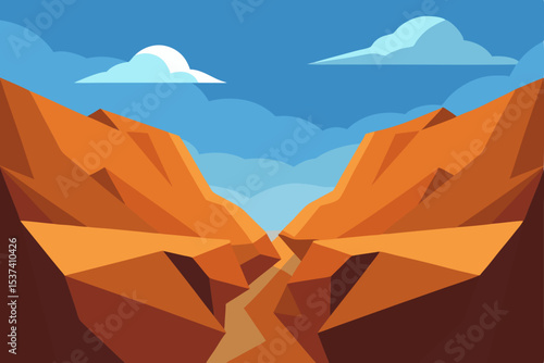Majestic Canyon Landscape A Breathtaking View of Nature's Grandeur