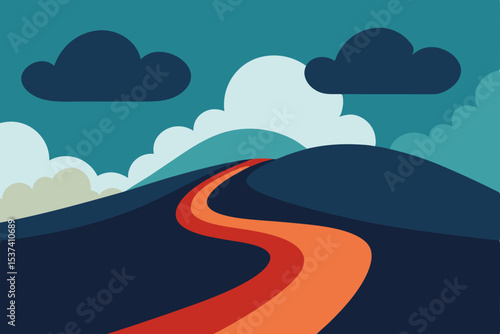 Winding Road to the Hills A Journey Through Serene Landscapes