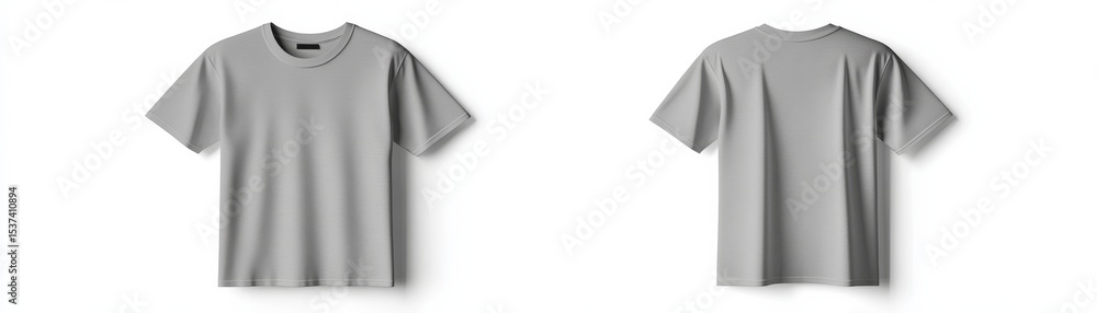 Gray T-Shirt Mockup Front and Back View, Apparel Design, Clothing Template, 3D Render tshirt mockup, apparel design Gray T-Shirt Mockup Front and Back View, Apparel Design, Clothing Template, 3D Render tshirt mockup, apparel design